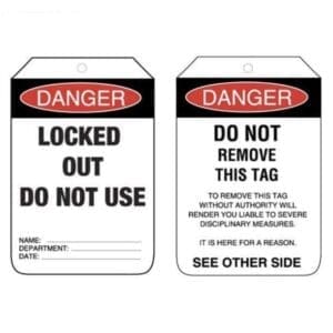 Danger Lock Out Tags 5Pc