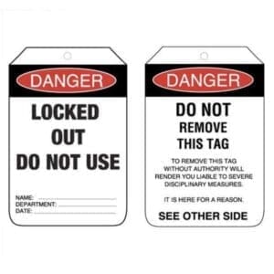 Danger Lock Out Tags 5Pc