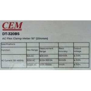 CEM DT-320BS AC Flex Clamp Meter