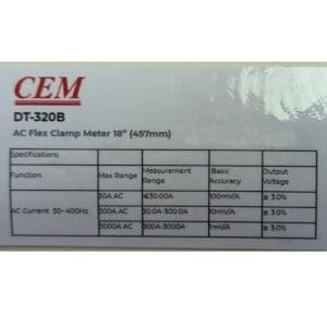 CEM DT-320B AC Flex Clamp Meter