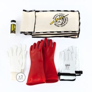 Volt Safety Electrical Insulated Glove Kit Class 0 1000V 360mm Size 09