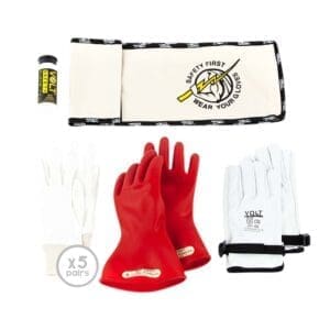 Volt Safety Electrical Insulated Glove Kit Class 00 Size 08 500V