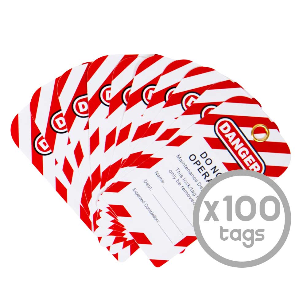 Volt Safety Lockout Tag Danger Do Not Operate 100 Pack - main product image
