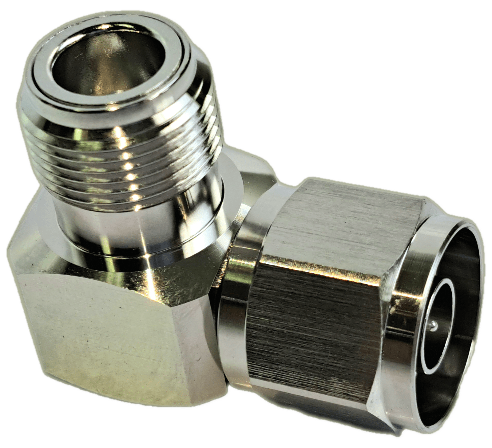 CommScope Low PIM Adaptor N (M) To N (F) Right Angle